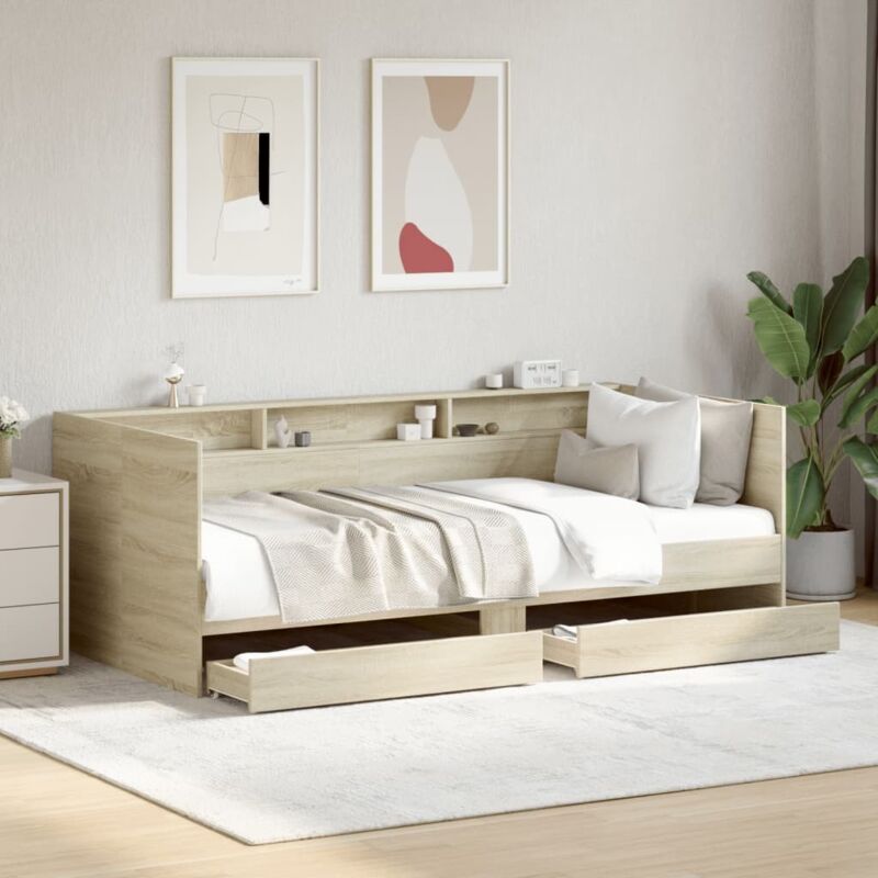 foto del prodotto divano letto con cassetti senza materasso 90x190 cm vidaxl