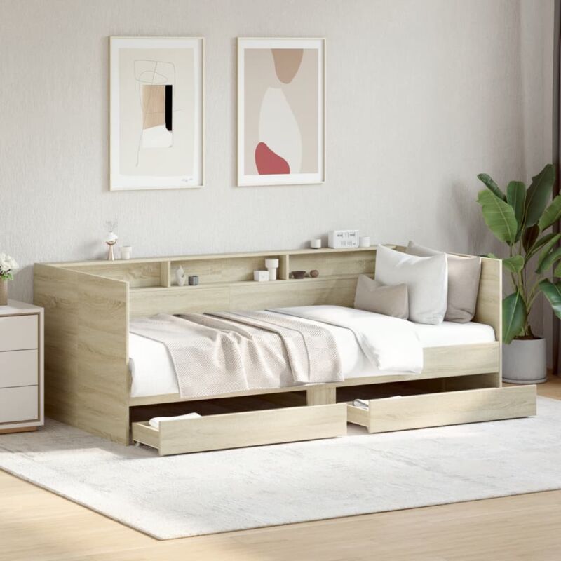 foto del prodotto divano letto con cassetti senza materasso 90x200 cm vidaxl