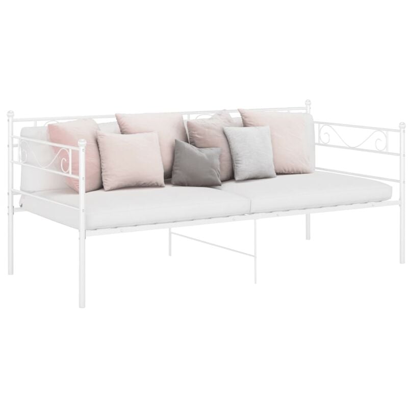foto del prodotto divano letto con finiture delicate e design elegante in vari colori 90x200cm colore bianco