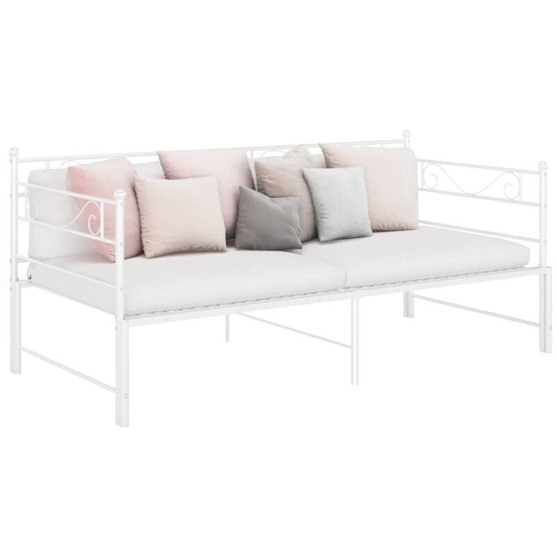 foto del prodotto divano letto con finiture delicate piano estraibile 90x200 cm vari colori colore bianco