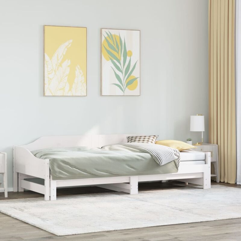 foto del prodotto divano letto con letto estraibile bianco 90x200cm massello pino vidaxl 572679