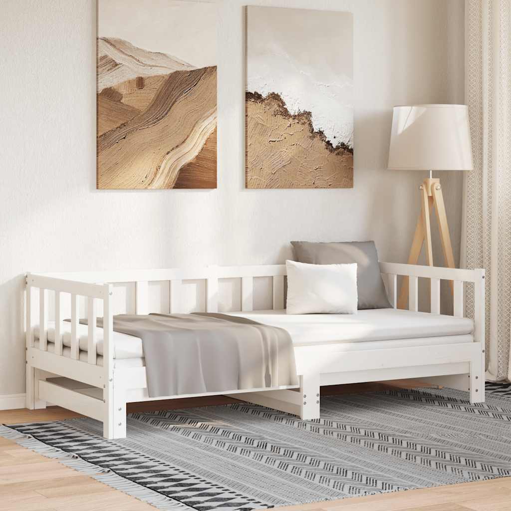 foto del prodotto divano letto con letto estraibile bianco 90x200cm massello pinocod mxl 107532
