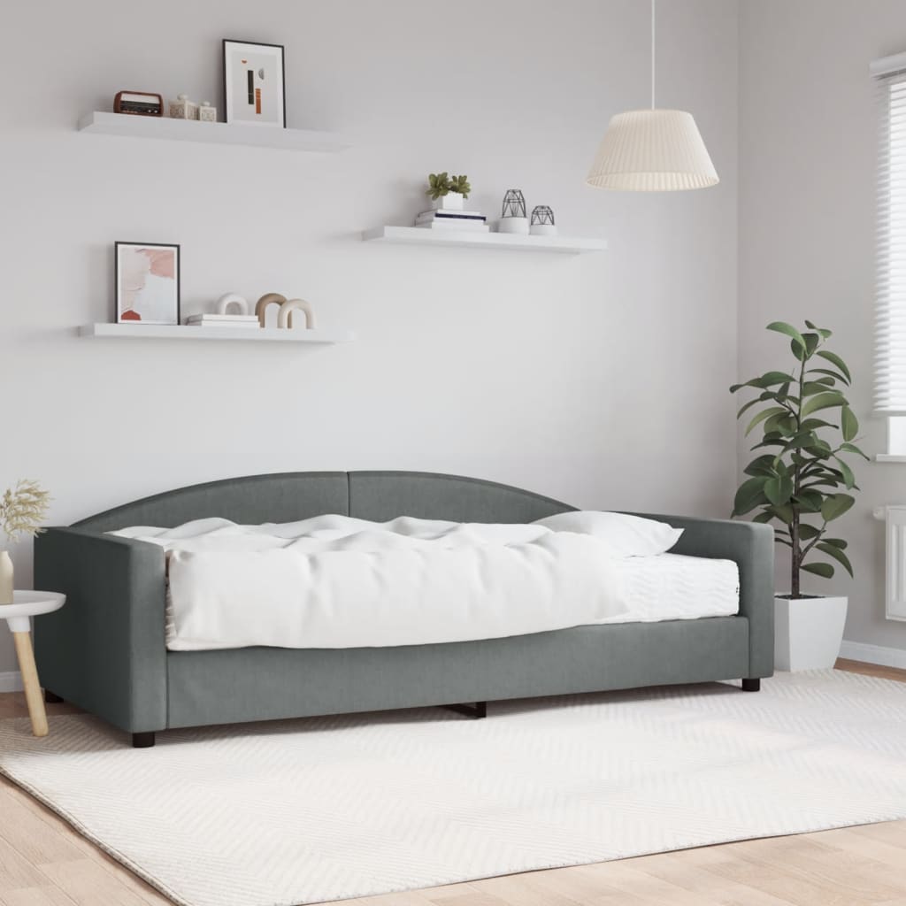 foto del prodotto divano letto con materasso grigio scuro 100x200 cm in tessutocod mxl 72924