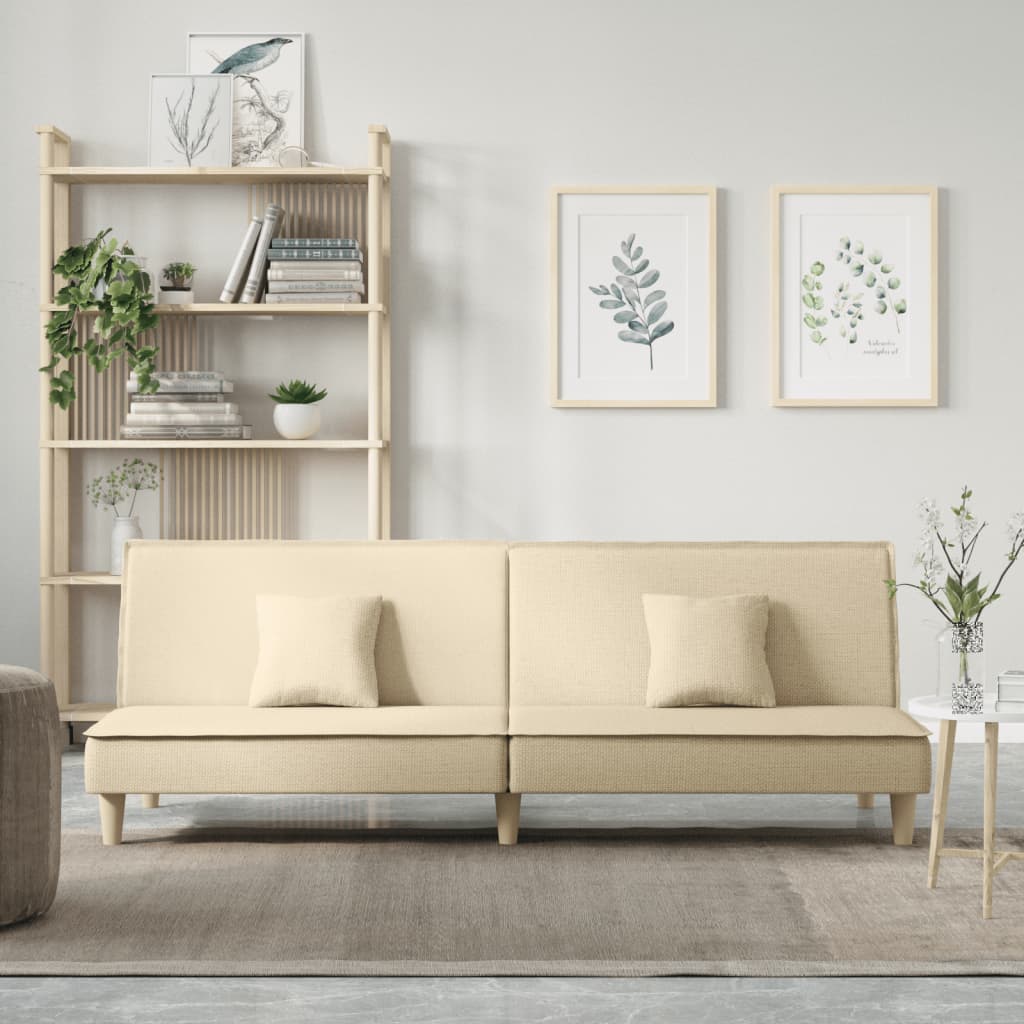 foto del prodotto divano letto crema in tessutocod mxl 70455