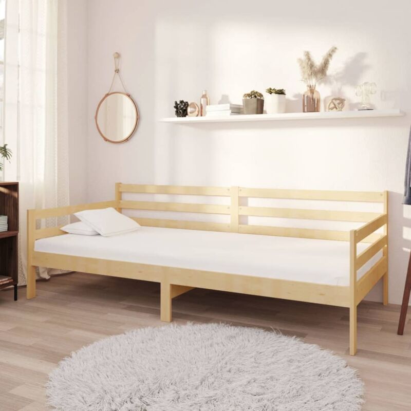 foto del prodotto divano letto da 90x200 cm disponibile in vari colori in legno colore marrone