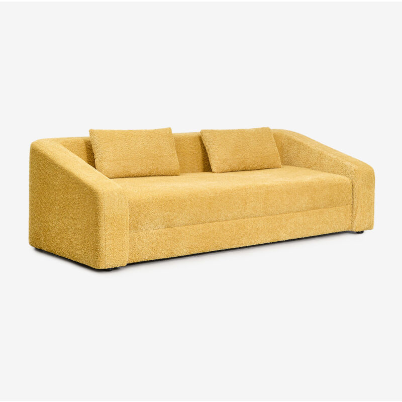 foto del prodotto divano letto dalila 3 posti in tessuto boucl sklum