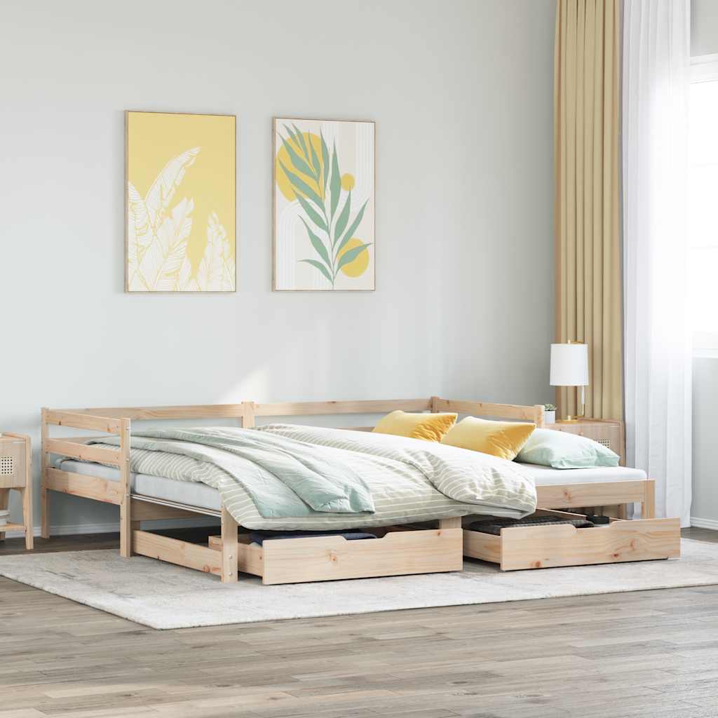 foto del prodotto divano letto estraibile con cassetti senza materasso 80x200 cm