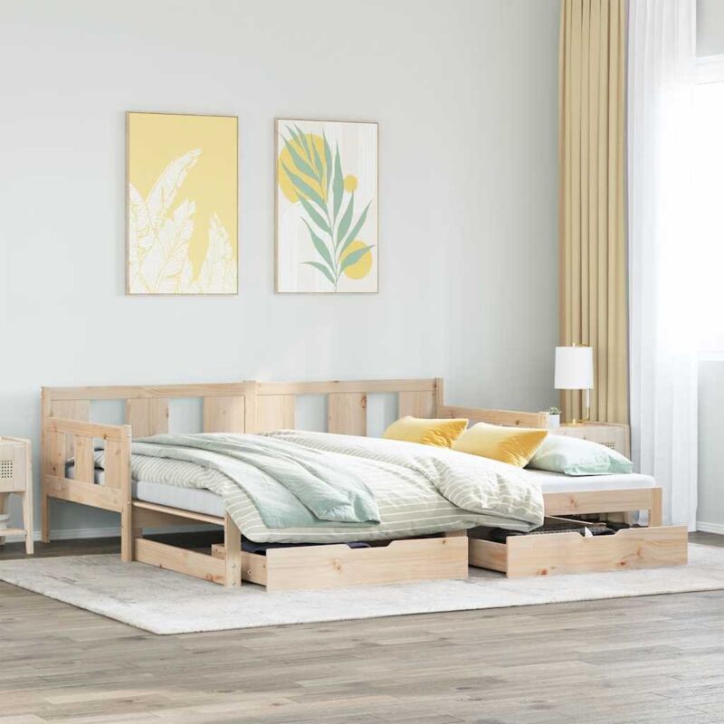 foto del prodotto divano letto estraibile con cassetti senza materasso 90x190 cm vidaxl