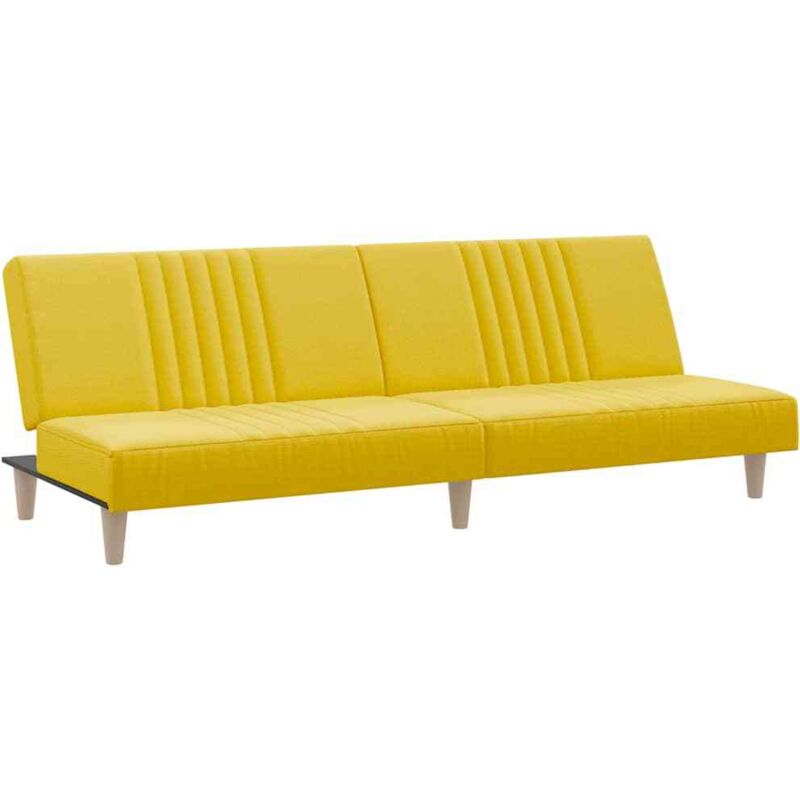 foto del prodotto divano letto giallo chiaro in tessuto - vidaxl