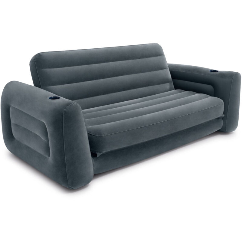 foto del prodotto divano letto gonfiabile 2 posti intex colore grigio 203x231x66 cm cod. 66552np