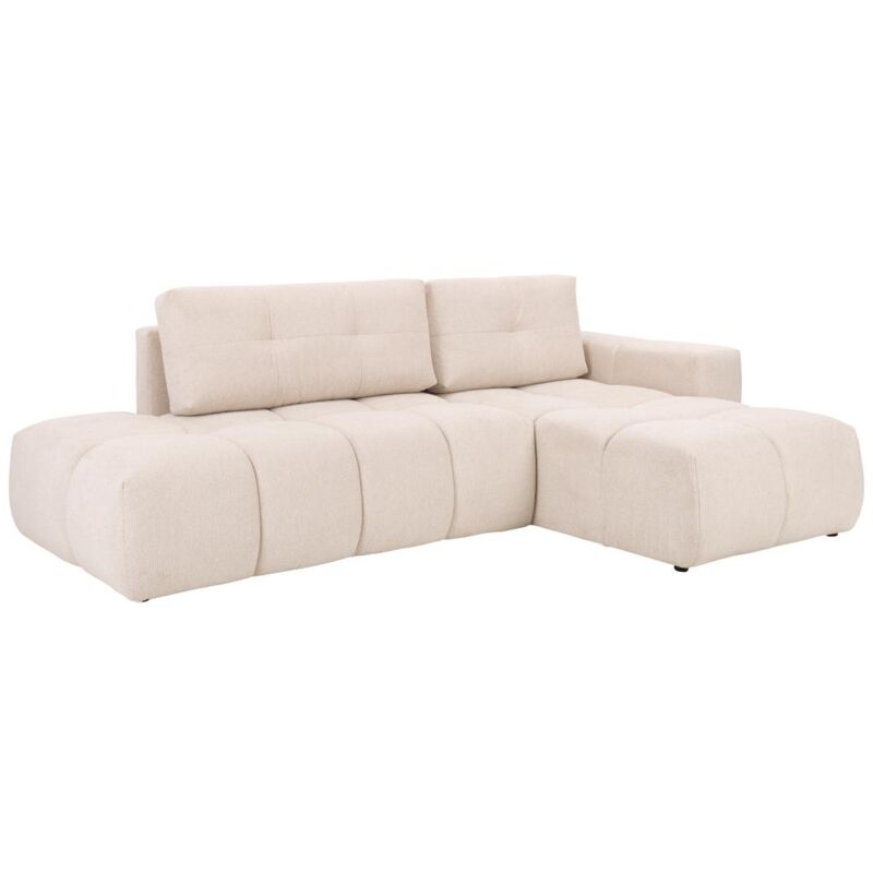 foto del prodotto divano letto in tessuto beige angolo a destra trimaldi