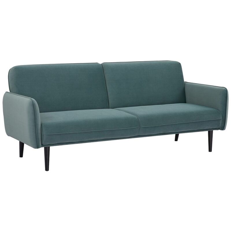 foto del prodotto divano letto in velluto a 3 posti daria verde celeste atmosphera cr ateur d int rieur
