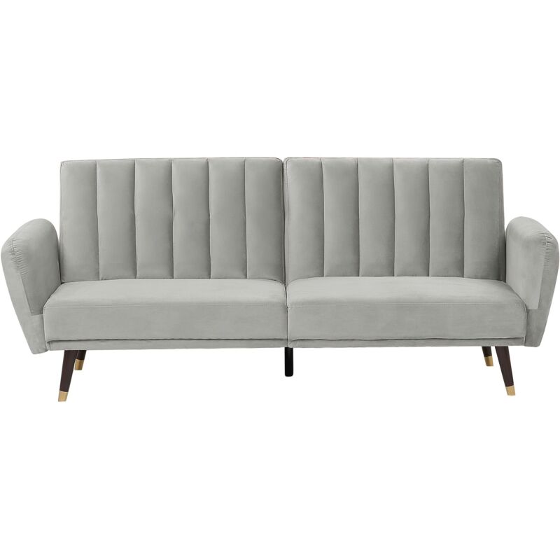 foto del prodotto divano letto in velluto grigio chiaro vimmerby