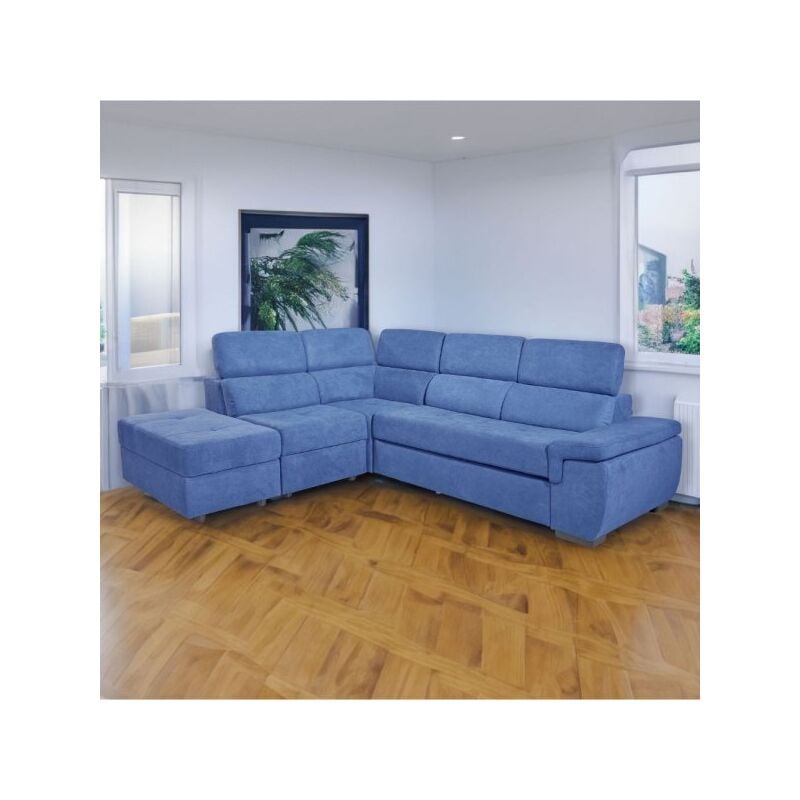 foto del prodotto divano letto lughen contenitore 5 elementi reversibili colore blu oceano