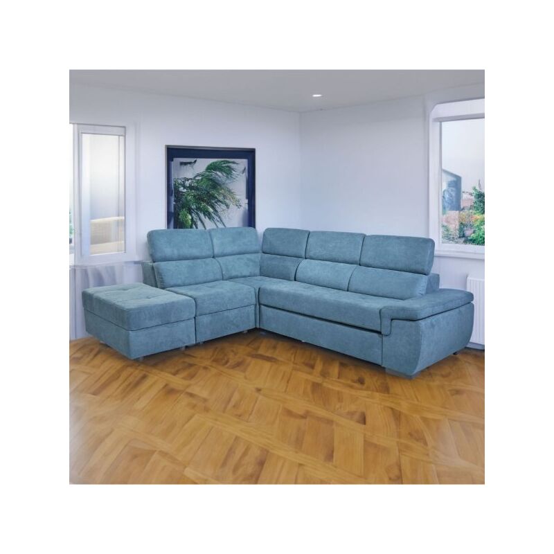 foto del prodotto divano letto lughen contenitore 5 elementi reversibili colore verde acqua