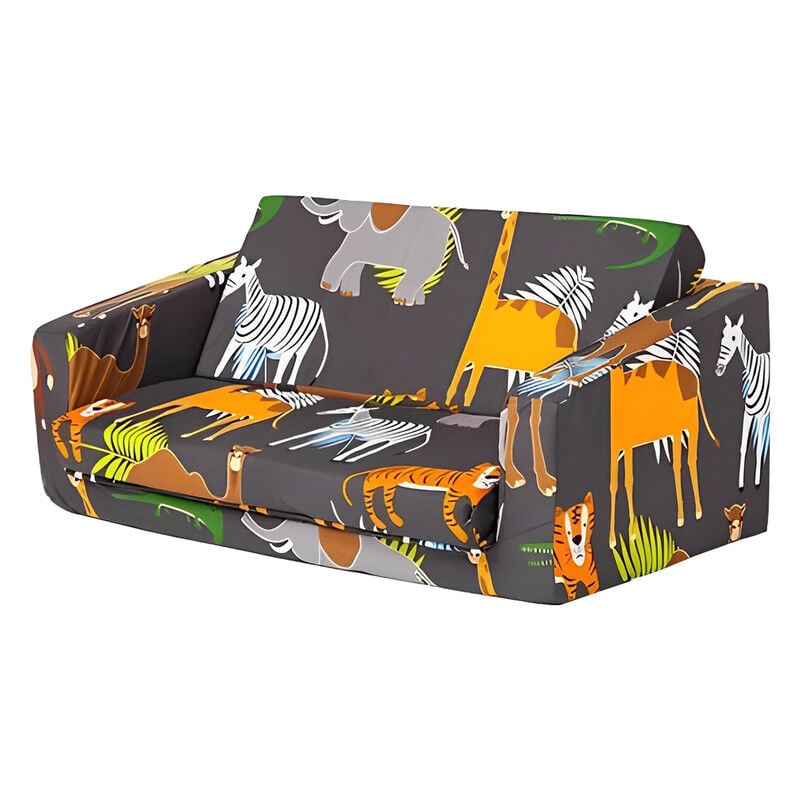 foto del prodotto divano letto per bambini, seduta pieghevole per la cameretta dei bambini, seduta portatile per la sala giochi, mini divano convertibile stampato,