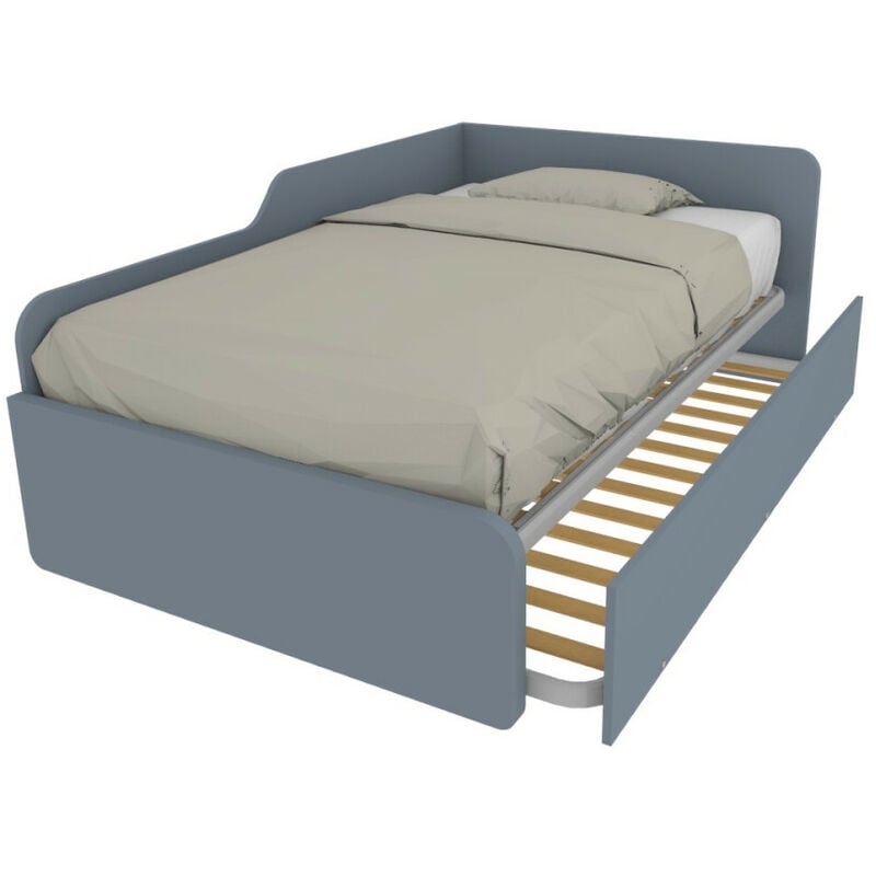 foto del prodotto divano letto piazza e mezza 120x190 con spalliera e secondo letto estraibile avio marina