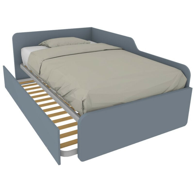 foto del prodotto divano letto piazza e mezza 120x190 con spalliera e secondo letto estraibile avio marina