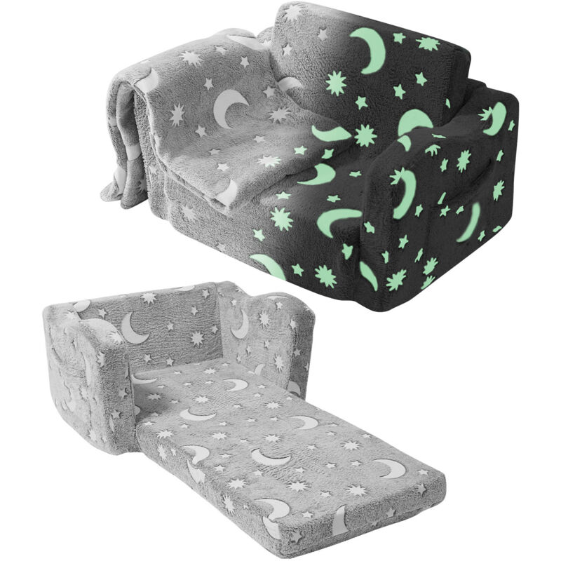 foto del prodotto divano letto pieghevole per bambini divano apribile per bambini 610x430x400 mm, divano letto pieghevole stanza da gioco, poltrona sedia letto per
