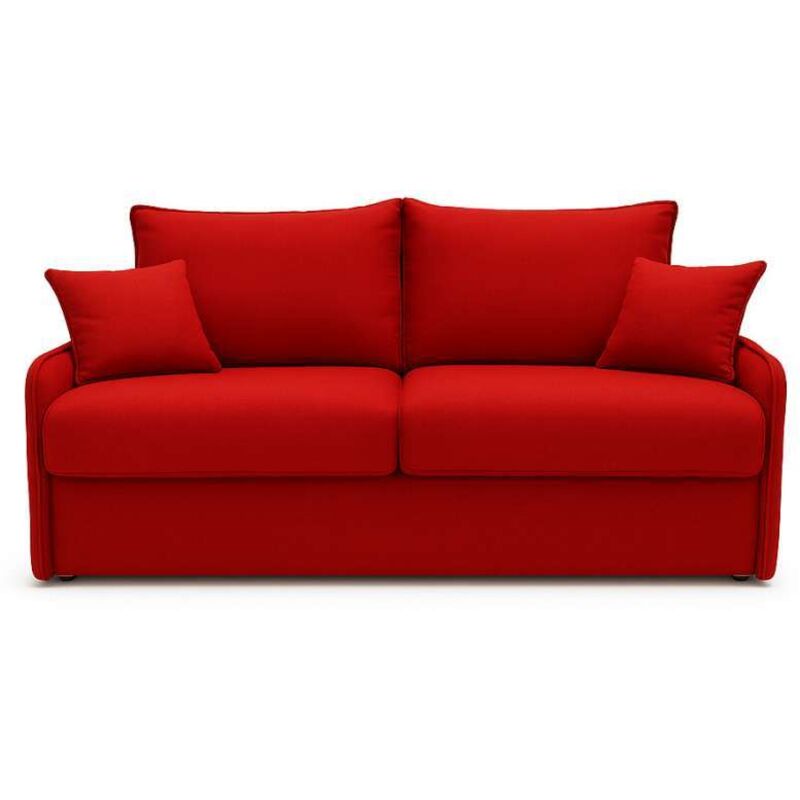 foto del prodotto divano letto puglia 3 posti rosso 174x103x100cm design moderno e confortevole