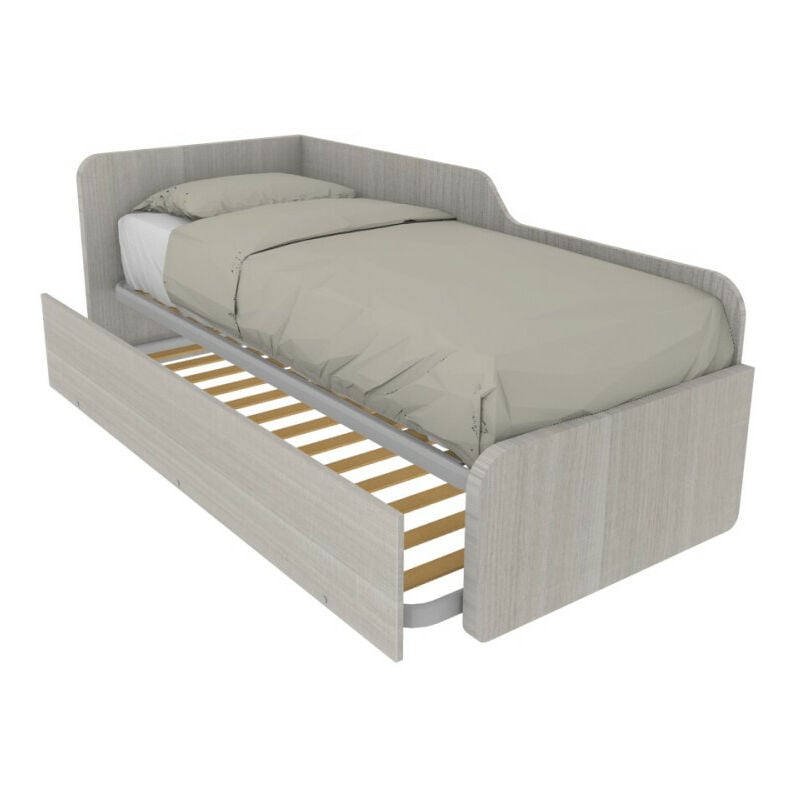 foto del prodotto divano letto sagomato 80x190 con letto estraibile e sollevabile - rovere rock