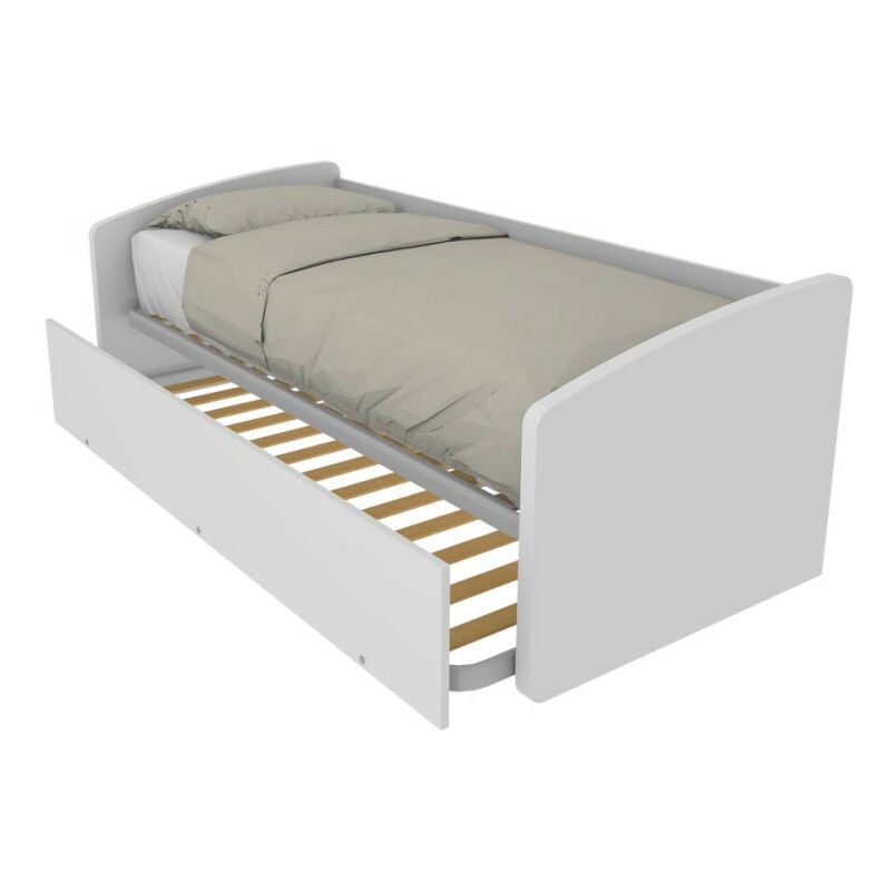 foto del prodotto divano letto singolo con secondo letto estraibile design funzionale bianco