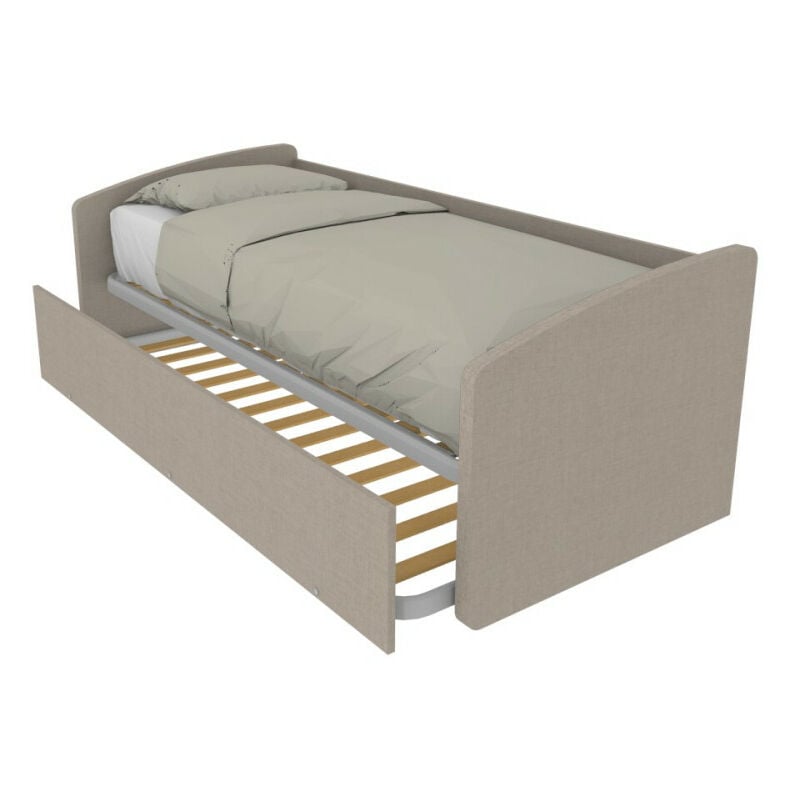 foto del prodotto divano letto singolo con secondo letto estraibile design funzionale effetto tessuto