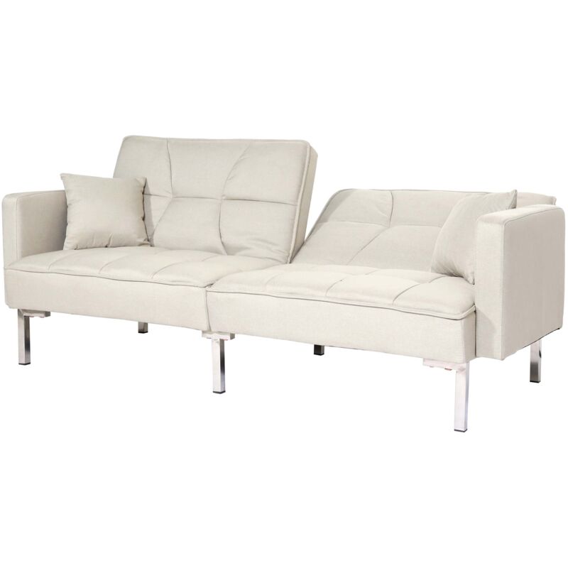 foto del prodotto divano letto sof reclinabile 3 posizioni hhg 894 tessuto avorio beige