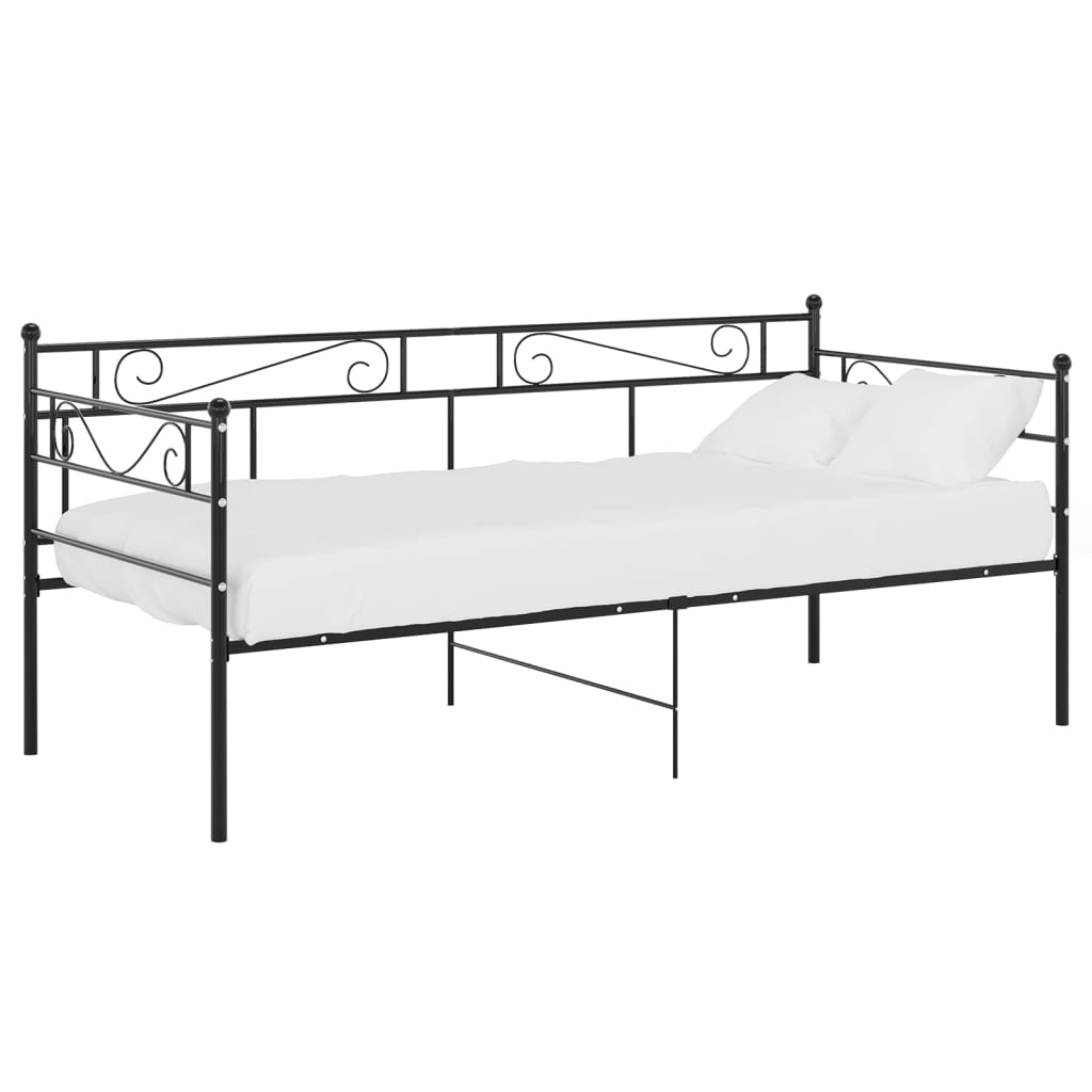foto del prodotto divano letto telaio nero in metallo 90x200 cm cod mxl 60083