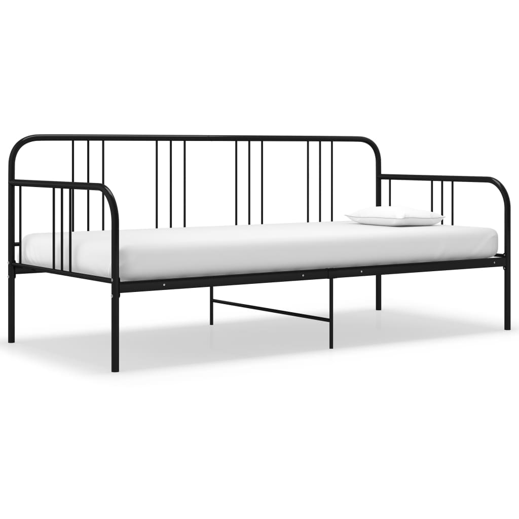 foto del prodotto divano letto telaio nero in metallo 90x200 cm cod mxl 62170