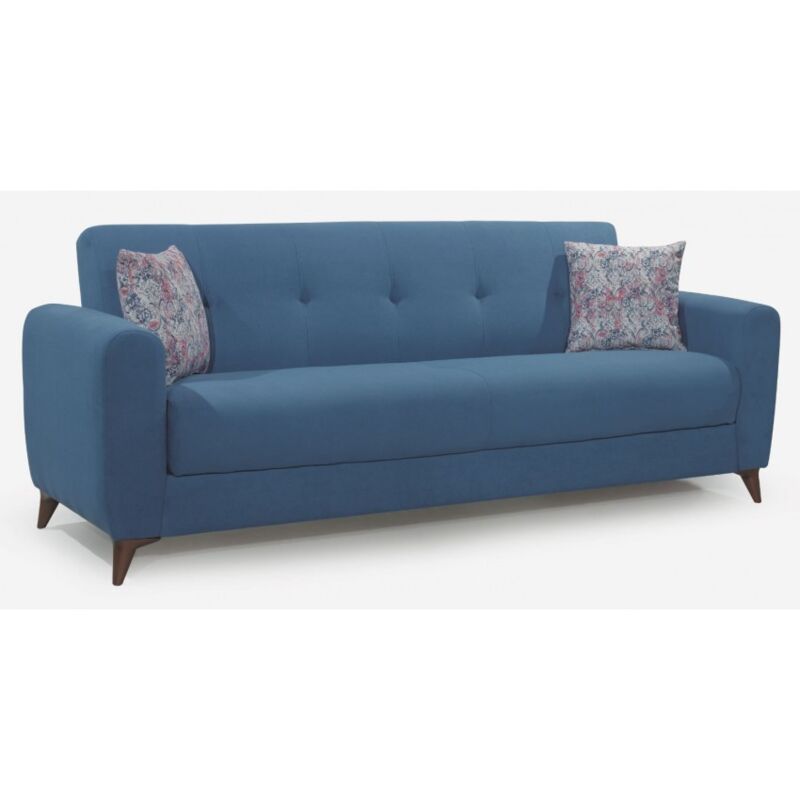 foto del prodotto divano letto tre posti 229x84 cm colore blu taro