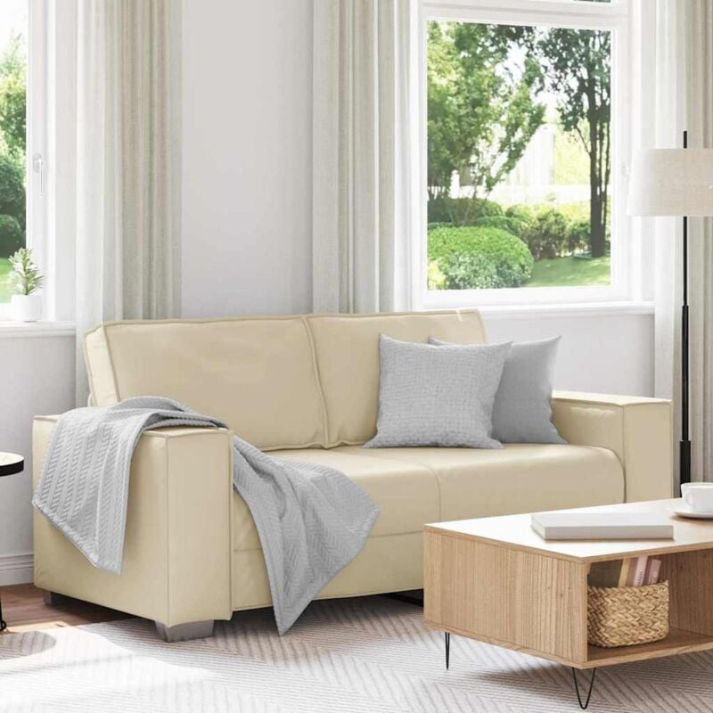 foto del prodotto divano loveseat 180 cm con cuscino crema pelle sintetica vidaxl