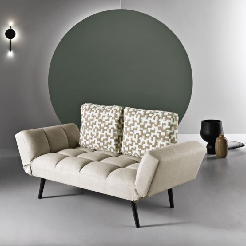 foto del prodotto divano moderno prontoletto 162 cm glove in tessuto beige