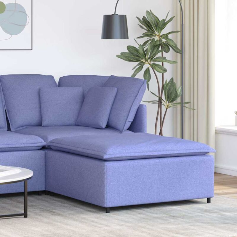 foto del prodotto divano modulare poggiapiedi modulo jeans blu 100x100x48 cm vidaxl