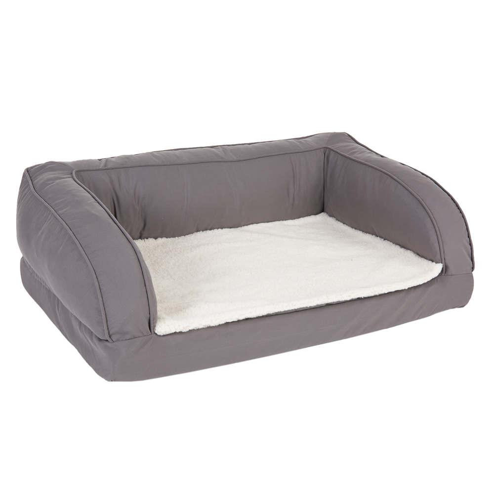 foto del prodotto divano ortopedico per cani grigio m l 90 x p 60 x h 30 cm