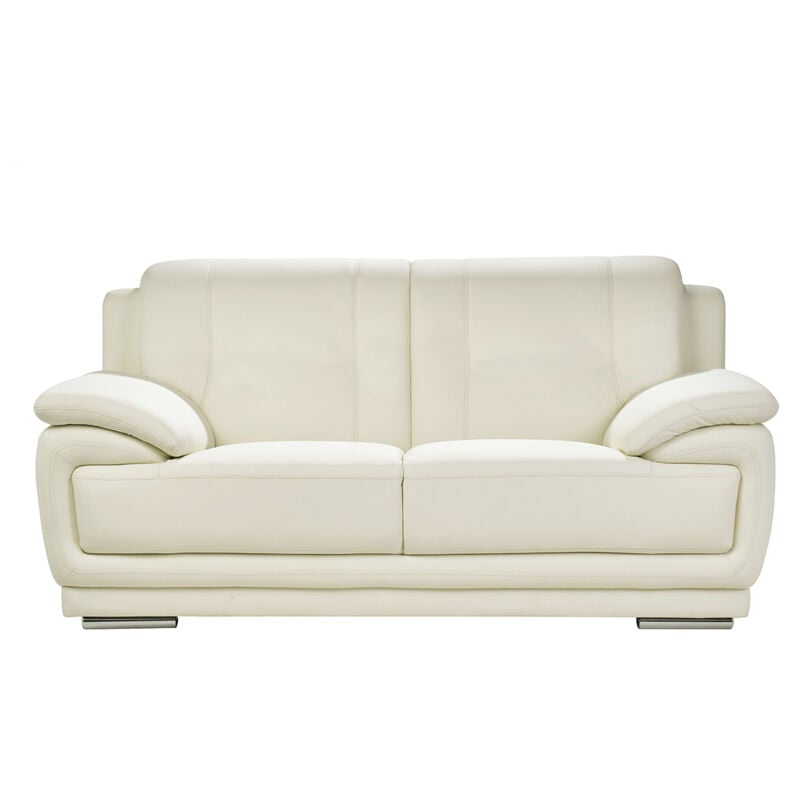 foto del prodotto divano pelle design 2 posti bianco tamara pelle di bufalo