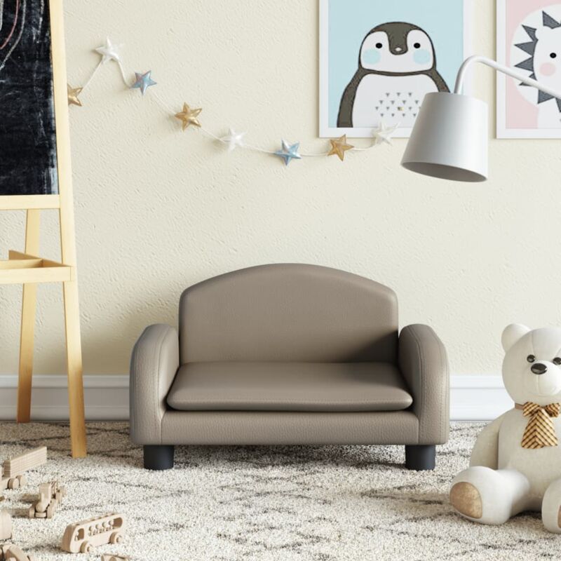 foto del prodotto divano per bambini cappuccino 50x40x30 cm in similpelle vidaxl