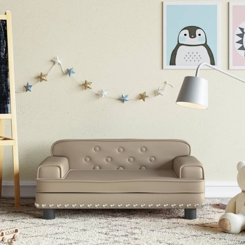 foto del prodotto divano per bambini cappuccino 70x45x30 cm in similpelle vidaxl