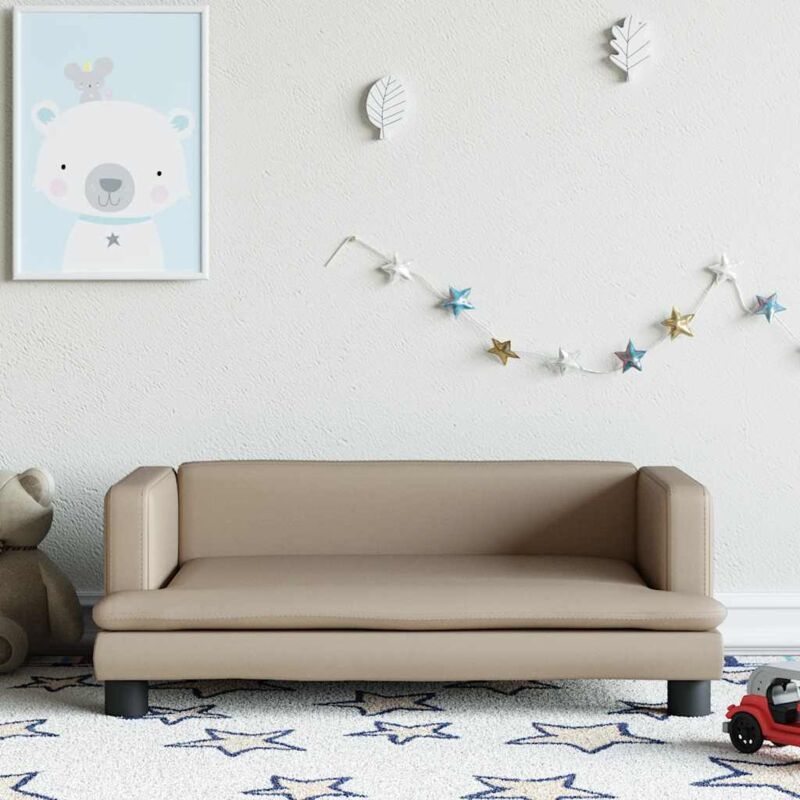 foto del prodotto divano per bambini cappuccino 80x45x30 cm in similpelle vidaxl