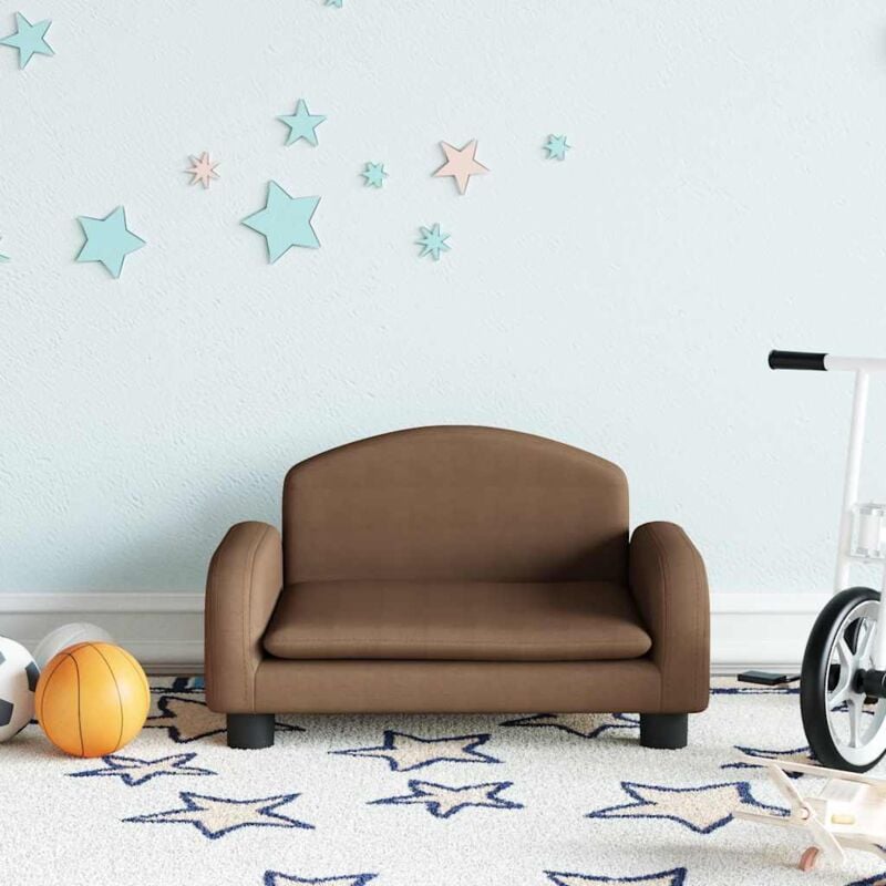 foto del prodotto divano per bambini marrone 50x40x30 cm in tessuto vidaxl