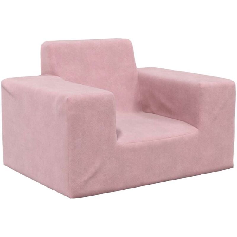 foto del prodotto divano per bambini rosa in morbido peluche vidaxl