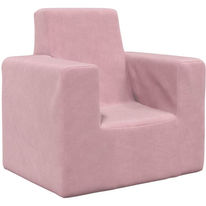 foto del prodotto divano per bambini rosa in morbido peluche vidaxl