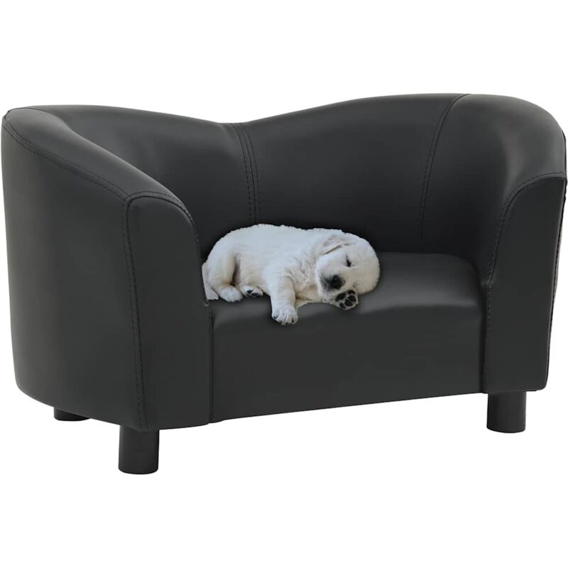 foto del prodotto divano per cani 67x41x39 cm imbottito in ecopelle vari colori colore nero