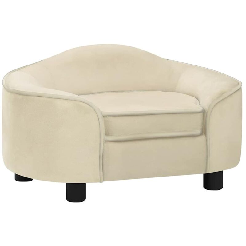 foto del prodotto divano per cani crema 67x47x36 cm in peluche vidaxl
