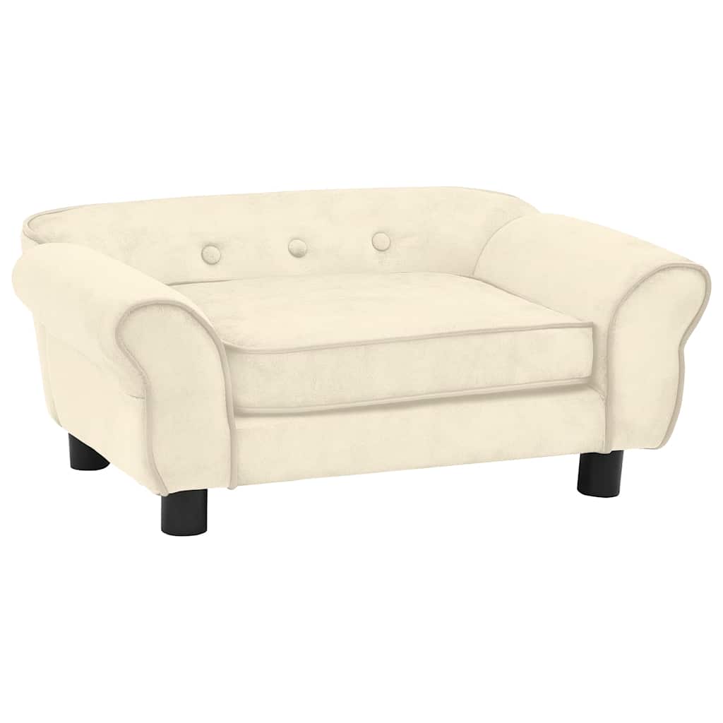 foto del prodotto divano per cani crema 72x45x30 cm in peluche vidaxl 502525