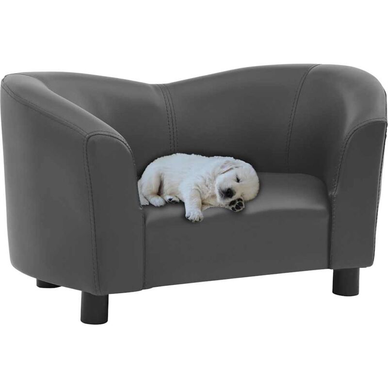 foto del prodotto divano per cani grigio 67x41x39 cm in similpelle vidaxl