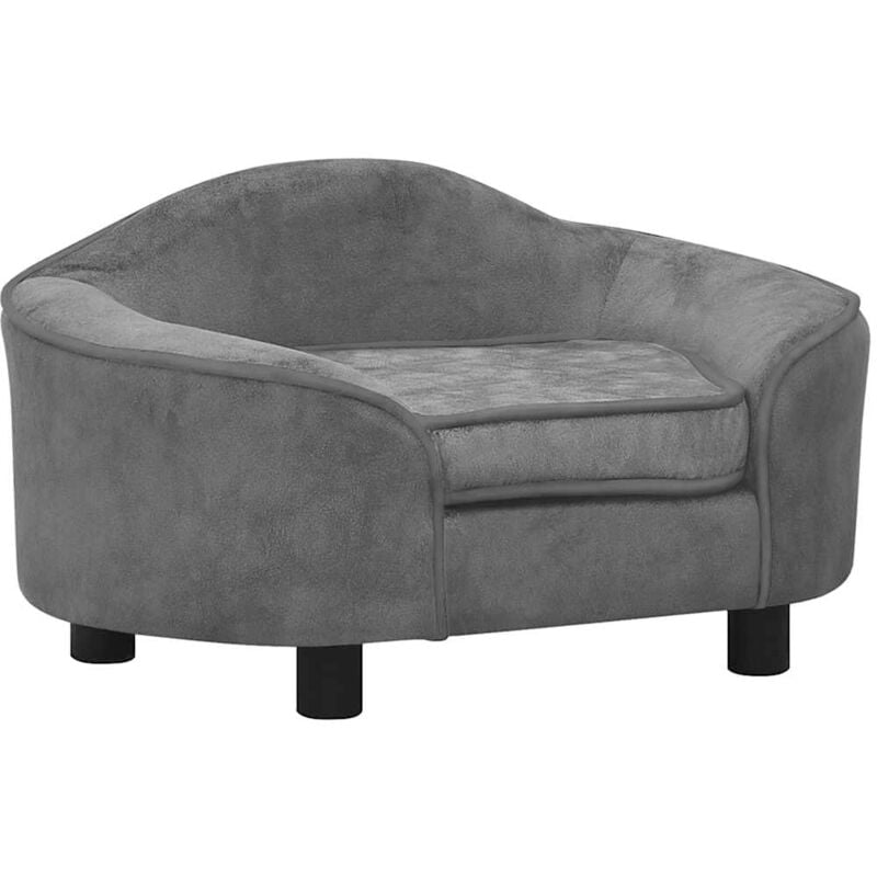 foto del prodotto divano per cani grigio 67x47x36 cm in peluche vidaxl