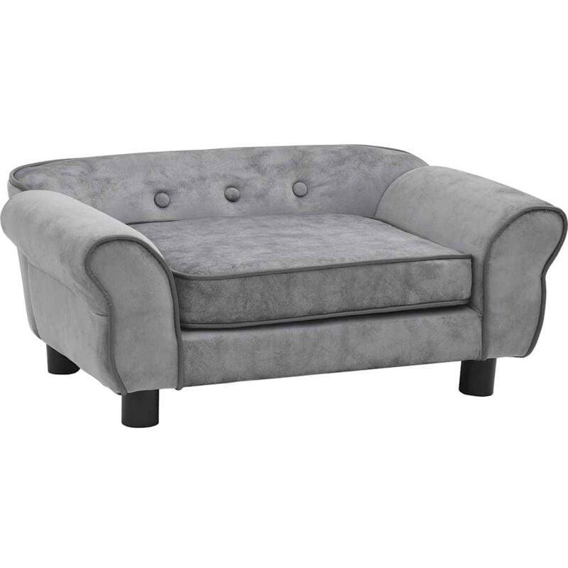 foto del prodotto divano per cani grigio 72x45x30 cm in peluche vidaxl