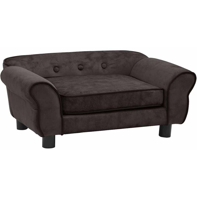 foto del prodotto divano per cani marrone 72x45x30 cm in peluche vidaxl