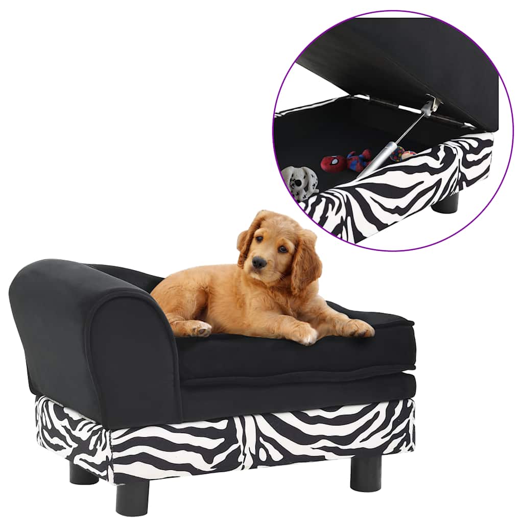 foto del prodotto divano per cani nero 57x34x36 cm in peluche vidaxl